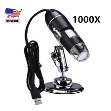 Digital 1000x Usb Microscope Camera 8 Led Otg Endoscope Magnification With Stand