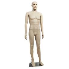Full Body Male Mannequin Realistic Display Head Turns Dress Form Plastic Wbase