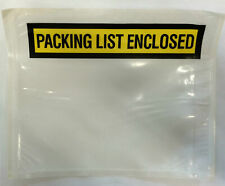 New Qty 75 X Packing List Enclosed Envelope Pouch Slip Invoice Receipt Yellow