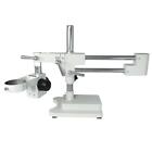 Heavy Duty Microscope Double Arm Boom Stand 76mm Focusing Rack 380mm Post