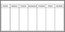 Dry Erase Weekly Calendar White Board Decal Whiteboard Planner Peel Stick 13x26
