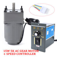 110v Ac Gear Single Phase Motor Electric Motor Variable Speed Controller 15w