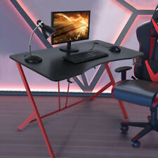Ergonomic Gaming Computer Office Desk Gamer Table With Cup Holder Headphone Us