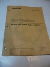 Caterpillar 943 953 Track Crawler Loader Specifications Service Manual