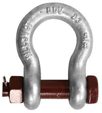 1 Safety Bolt Anchor Shackle Wll 8 12 Ton Nut Amp Cotter Pin Rigging Clevis Tow