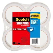 Scotch Heavy Duty Shipping Packaging Tape Clear 188 In X 546 Yd 4 Rolls