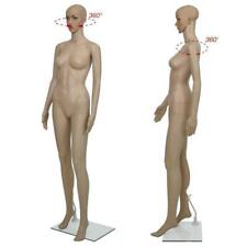 6890 Female Mannequin Plastic Display Full Body Head Turns Dress Form With Base