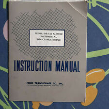 Freed Transformer Company Incremental Inductance Bridge Instruction Manual