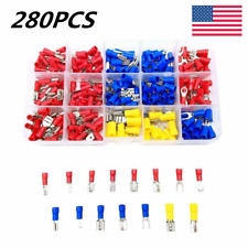 280x Assorted Crimp Spade Terminal Insulated Electrical Wire Connectors Kit Set
