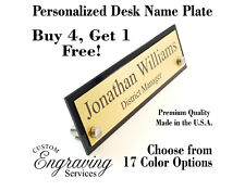 Desk Name Plate For Office Desk Sign Plaque Executive Custom Engraving Services