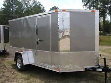 New 2022 6x12 6 X 12 V Nosed Motorcycle Enclosed Cargo Trailer