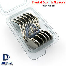12pcs Set Dental Mouth Mirror No5 Dentist Oral Diagnostic Tongue Retraction New