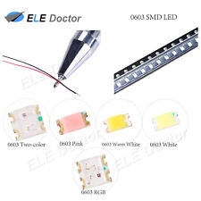0402 0603 0805 1206 Smd Pre Soldered Micro Led White Red Blue Diodes 20cm Line