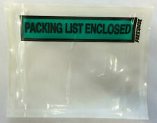 New Qty 75 X Packing List Enclosed Envelope Pouch Slip Invoice Receipt Green
