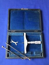 Brown Amp Sharpe No 608 Depth Micrometer With Extension Bar 0 3 Machinist Tool