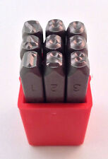 9pc 316 5mm Number Stamp Punch Set Hardened Steel Metal Wood Leather
