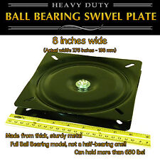 1pc 8 Inch 198mm Full Ball Bearing Flat Swivel Plate Turntable