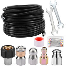 50ft Sewer Jetter Kit For Pressure Washer 5800psi Drain Cleaner Hose 14 Inch