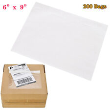 200pack 6x9 Clear Adhesive Top Loading Packing List Shipping Label Envelopes