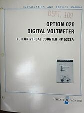 Hp Option 020 Voltmeter For 5328a Counter Installation Amp Service Manual