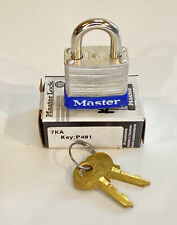 Master Lock Padlock Lock 7ka Keyed P491 Open Shackle Commercial