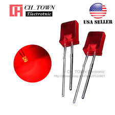 100pcs 2x5x7mm Diffused Red Light Rectangle Rectangular Square Led Diodes Usa