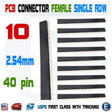 10pcs 254mm 40 Pin Straight Female Single Row Pin Header Strip Pcb Connector