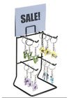 New 4 Peg - 9.8 H Top Key Chain Small Items Counter Display Rack