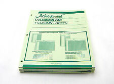 5 Achievement Columnar Analysis Pads 4 Column 3 Hole 11x8 12 50 Sheets Green