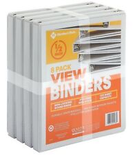 Members Mark 12 Round Ring View Binder White 8 Pk Just In Time For School