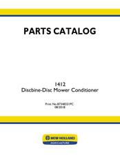 New Holland 1412 Discbine Disc Mower Cond 505 Parts Catalog