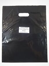 500 Qty 12 X 15 Black Glossy Low Density Merchandise Bag Retail Shopping Bags