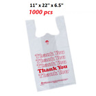 T-shirt Thank You Plastic Grocery Store Carry Out Bag Standard 1000ct Reusable