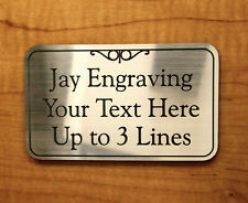 Custom Engraved Brushed Silver 3x5 Office Suite Wall Sign Business Personalized