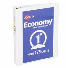 Avery Mini Economy View Binder With 1 Inch Round Ring 55 X 85 Inches White