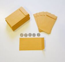 100 New Kraft Coin Change Envelopes 6 Size 3375 X 6 Seed Jewelry Parts Stamp