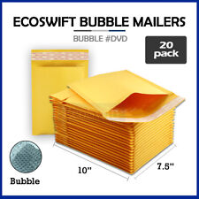20 0 75x10 Ecoswift Kraft Bubble Mailers Padded Envelopes Dvd