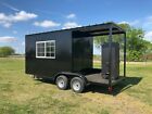 New Bbq Pit Reverse Flow Smoker Charcoal Grill Concession Trailer