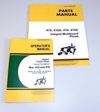 Operators Parts Manuals For John Deere 415 416 Integral Moldboard Plow Catalog