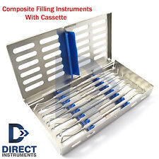 Dental Composite Filling Instruments Kit Spatula Plugger Restorative Cassette