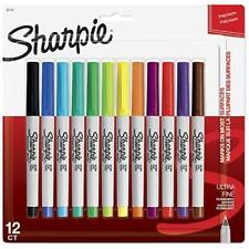 Sharpie 37175pp Permanent Markers Ultra Fine Point Assorted Colors 12 Pack