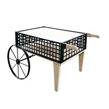 Flower Cart Wood Metal Wagon Flower Planter Bed Stand Vendor Cart Wheel Barrel