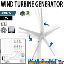 4500w Wind Turbine Generator Unit 5 Blades Dc 12v With Power Charge Controller