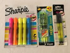 Sharpie And Pilot Frixion Erasable Highlighters Assorted Chisel Tip Smear Guard