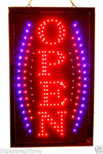 Large Vertical Animated Led Open Sign W Motion Onoff Switch 21 X 13 026