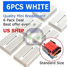 6pcs White Breadboard Syb 170 Tie Points Solderless Prototype Pcb Circuit Board