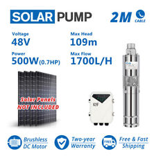 3 Dc Screw Solar Water Pump 48v 500w Submersible Well Garden Irrigation Kits