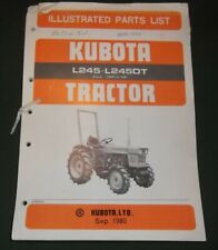 Kubota L245 L245dt 25hp Diesel Tractor Parts Manual Book Catalog