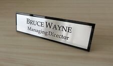 Contemporary Office Plaque Executive Desk Name Plate Custom Engraved Sign