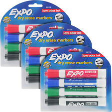 Expo Tank Style Dry Erase Markers Low Odor Chisel Tip Assorted 3 Packs 80174